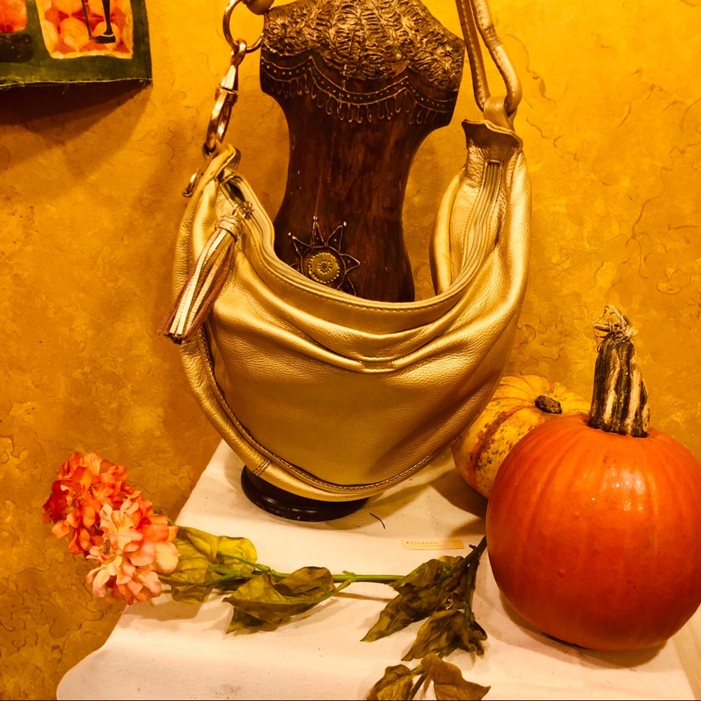 Fossil Gold butter soft Leather Hobo Bag